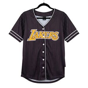 NBA Ultra Game Women's LA Lakers Jersey Marc Gasol 48 Shirt Small Blk Pinstripe